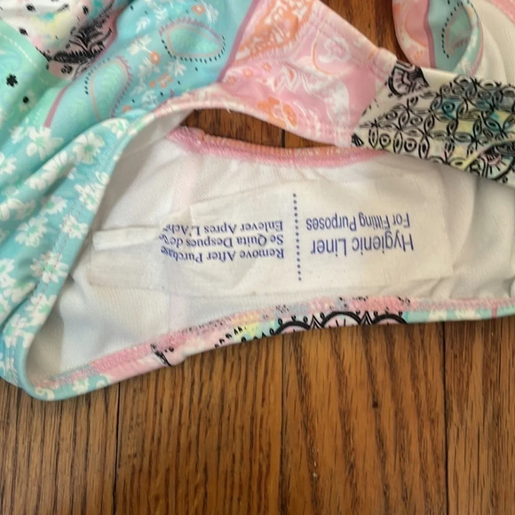 Salt + Cove Cinched-Back Hipster Swimsuit Sea Blue Juniors size XS NWT - Picture 3 of 7